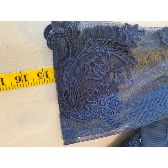 NWT JJs House Maxi Dress Blue Lace A-Line Sequin Accent Small - Picture 13 of 13